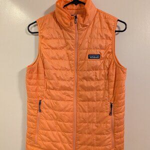Light Orange Patagonia Nano Puff Women's Vest (size small)